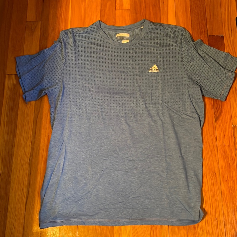 MENS BLUE ADIDAS CLIMACOOL SHIRT XL WIRN ONCE EXCELLENT CONDITION